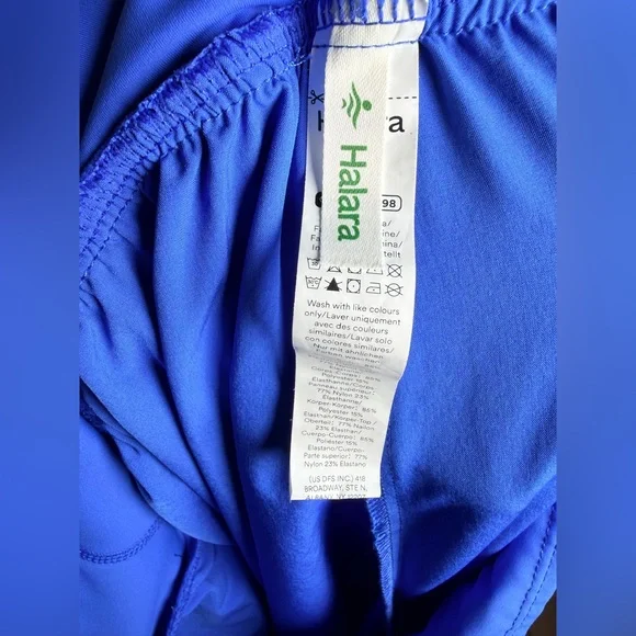 halara Breezeful High Waisted Tummy Control Capri Pants Pockets Large Blue - Picture 4 of 5